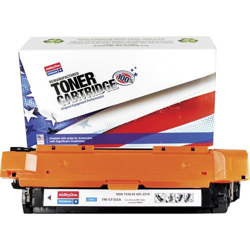 SKILCRAFT® NSN6912279 Remanufactured Laser Toner Cartridge 654A, 654X, 508A - Cyan - 1 Each