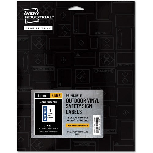 Avery® AVE61555 Avery® NOTICE Header Self-Adhesive Outdoor Sign