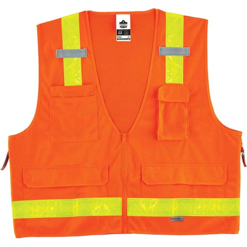 Ergodyne EGO21435 8250ZHG Type R Class 2 Hi-Gloss Surveyors Vest