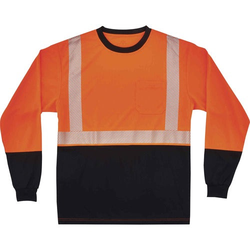 Ergodyne EGO22688 8281BK Type R Class 2 Front Long Sleeve T-Shirt