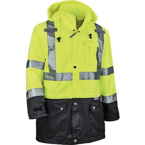 Ergodyne EGO25323 8365BK Type R Class 3 Front Rain Jacket