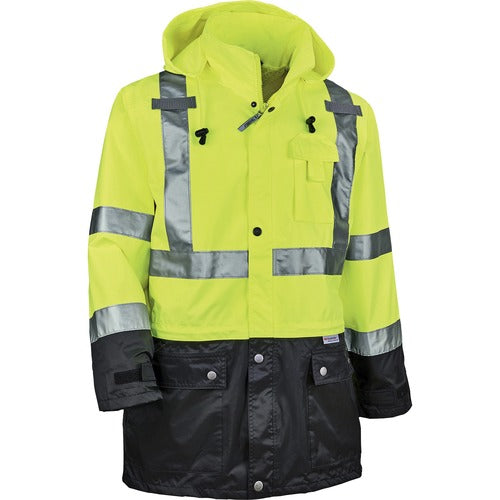 Ergodyne EGO25324 8365BK Type R Class 3 Front Rain Jacket