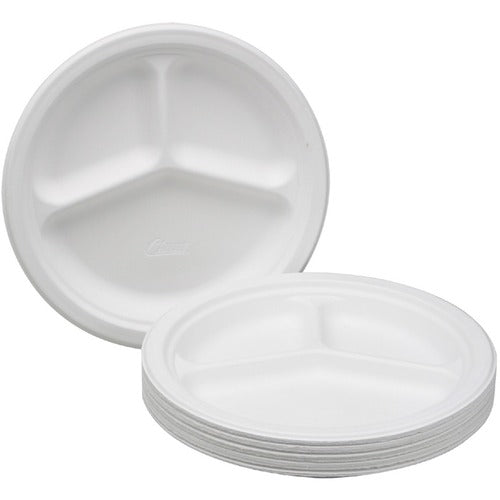 SKILCRAFT® NSN2636700 SKILCRAFT Triple Compartment Paper Plates