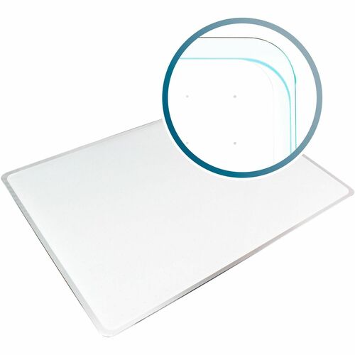 Floortex FLRFCVGM1723WG Viztex® Glacier White Multi-Purpose Grid Glass Dry-Erase Board 17" x 23"