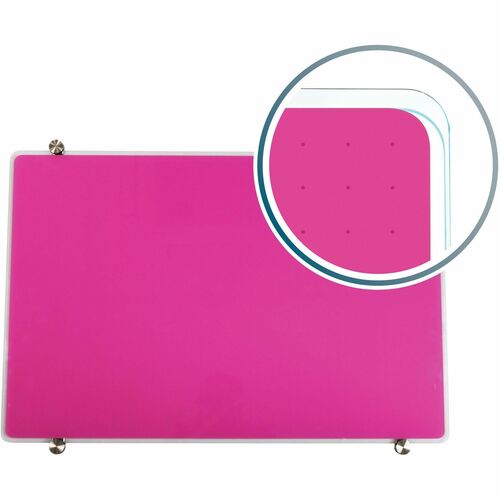 Floortex FLRFCVGM3040VG Viztex® Glacier Violet Multi-Purpose Grid Glass Dry-Erase Board 30" x 40"