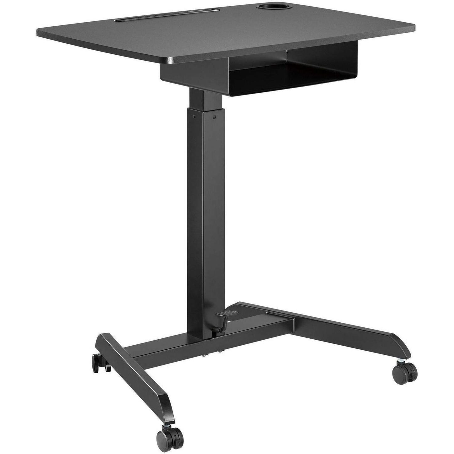 Kantek KTKSTS330B Mobile Height-Adjustable Sit-Stand Desk