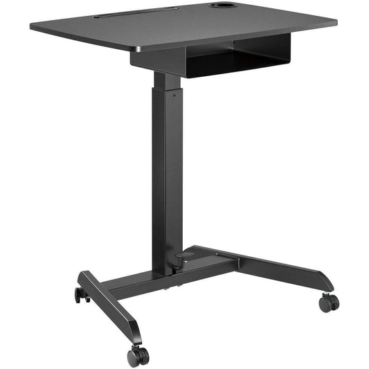 Kantek KTKSTS330B Mobile Height-Adjustable Sit-Stand Desk