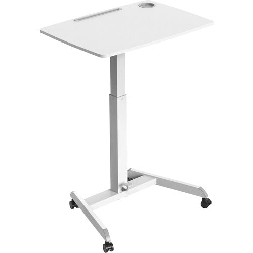 Kantek KTKSTS330W Mobile Height-Adjustable Sit-Stand Desk