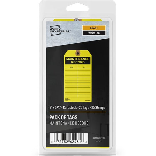 Avery® AVE62431 Avery® Preprinted MAINTENANCE RECORD Hang Tags