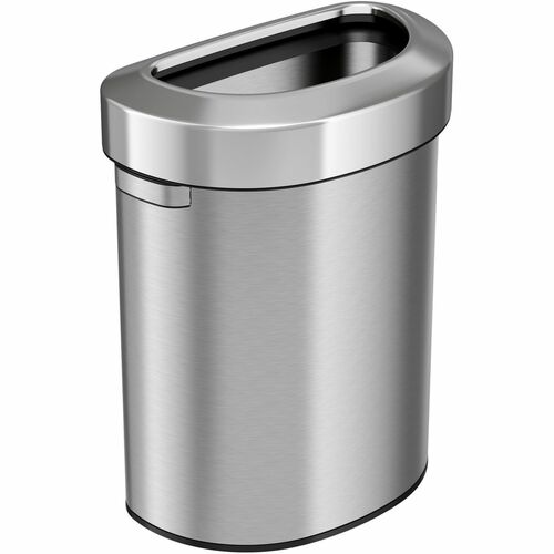 HLS Commercial HLCHLS18DOT Semi-Round Open Top Trash Can