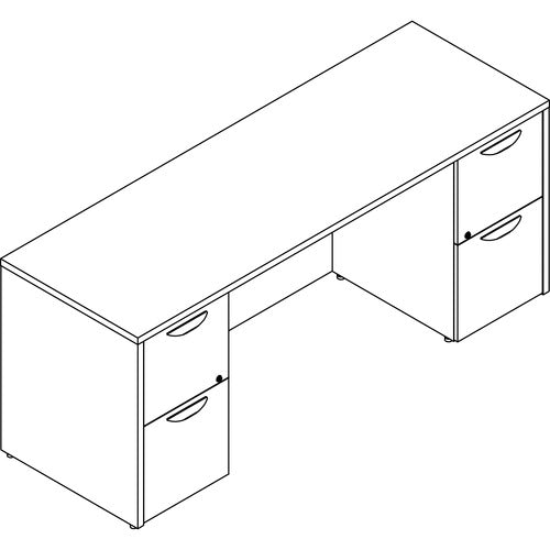 Lorell LLRPC2472GE Prominence 2.0 Double-Pedestal Credenza