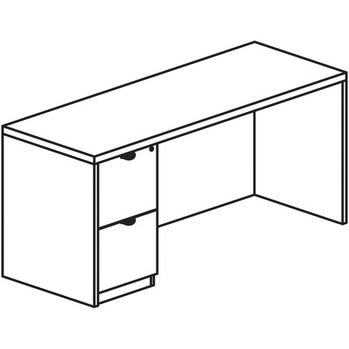 Lorell LLRPC2472LGE Prominence 2.0 Left-Pedestal Credenza