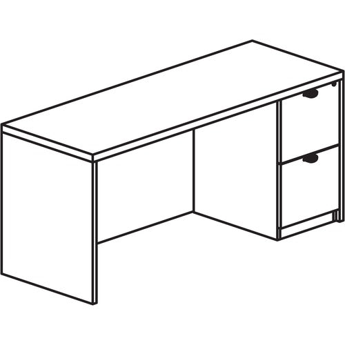 Lorell LLRPC2472RGE Prominence 2.0 Right-Pedestal Credenza