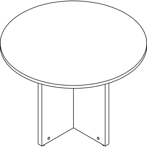 Lorell LLRPT42RGE Prominence 2.0 Round Laminate Conference Table