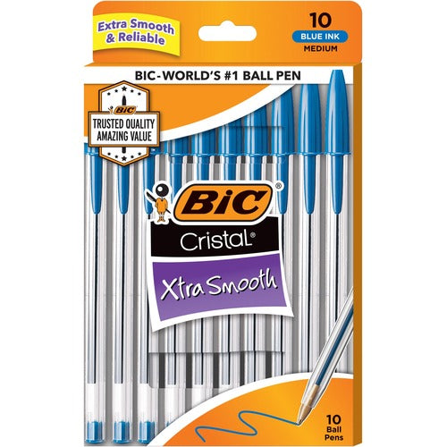 BIC BICMSP10BE Cristal Ballpoint Stick Pens