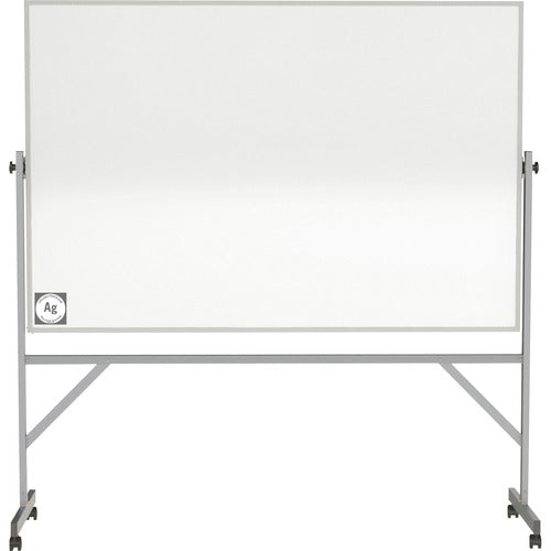 Ghent GHEARM4M446 Hygienic Porcelain Mobile Whiteboard with Aluminum Frame