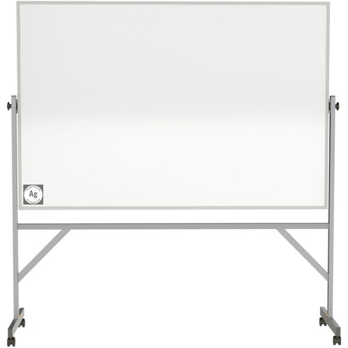 Ghent GHEARM4M448 Hygienic Porcelain Mobile Whiteboard with Aluminum Frame