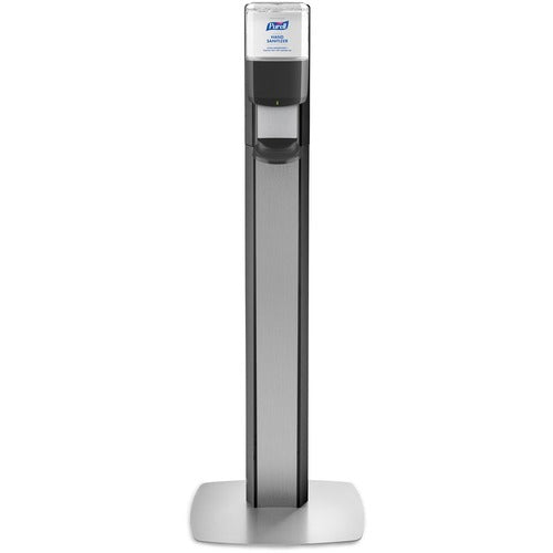 PURELL® GOJ7316DSSLV MESSENGER ES6 Silver Panel Floor Stand with Dispenser