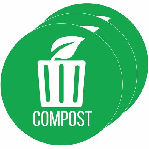 HLS Commercial HLCHLSKERCCOMP3 Refuse Bin Icon Sticker