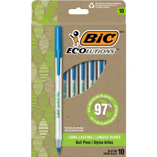 BIC BICGSME10BE Ecolutions Round Stic Ball Point Pen