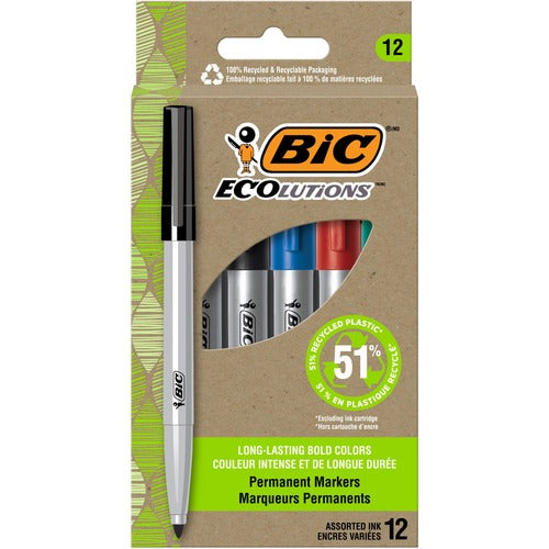 BIC BICPMER12AST Ecolutions Permanent Marker