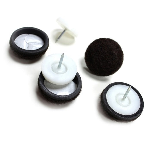 Lorell LLR49327 Nail-in Chair Tips with Felt