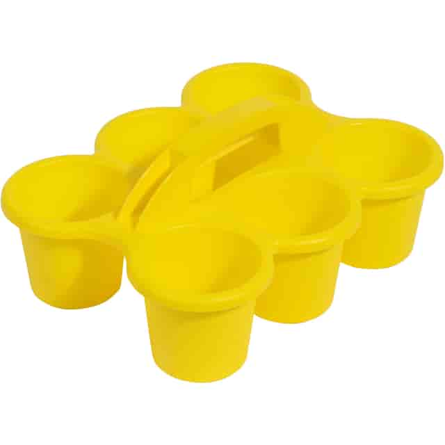 Deflecto DEF39509YEL Antimicrobial Kids 6 Cup Caddy