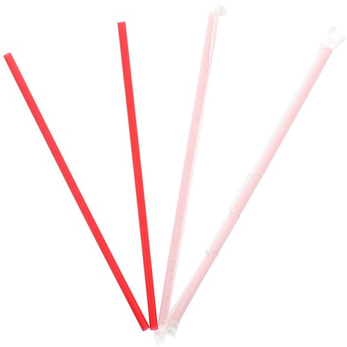 Banyan EGS198200 Giant Red Straws - Wrapped