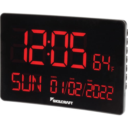 SKILCRAFT® NSN6988078 LED Self-set Digital Clock