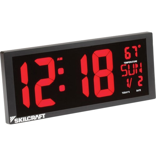 SKILCRAFT® NSN6988079 LED Self-set Digital Clock