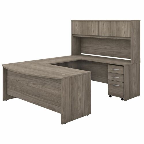 Bush Business Furniture BSHSTC003MHSU Studio C 72W x 36D U Shaped Desk with Hutch and Mobile File Cabinet