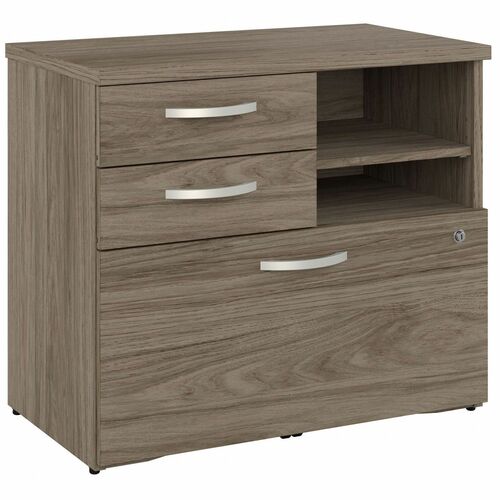 Bush Business Furniture BSHHYF130MHSUZ Hybrid Office Storage Cabinet with Drawers and Shelves