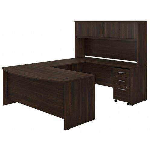 Bush Business Furniture BSHSTC003BWSU Studio C 72W x 36D U Shaped Desk with Hutch and Mobile File Cabinet