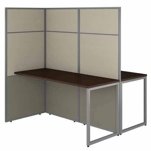 Bush Business Furniture BSHEODH460MR03K Easy Office 60W 2 Person Cubicle Desk Workstation with 66H Panels