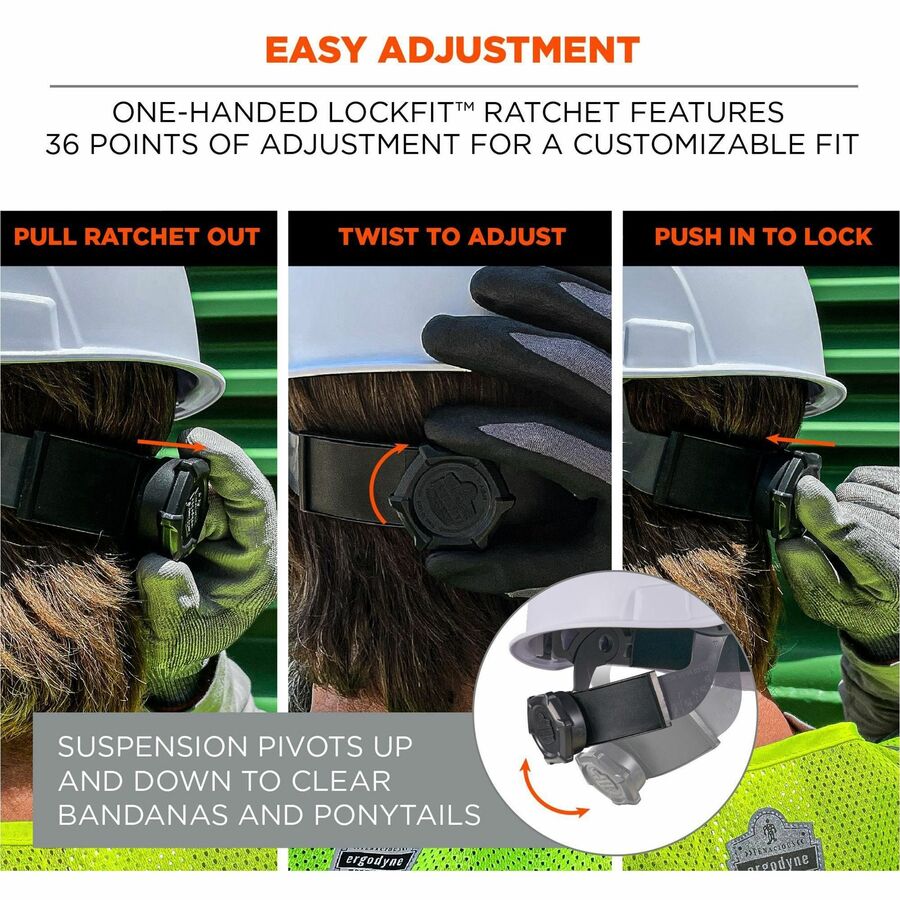 Ergodyne 60271 Skullerz 8966 Lightweight Cap-Style Hard Hat Vented - Class C