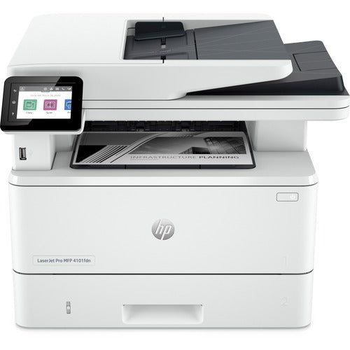 HP HEW2Z618E LaserJet Pro 4101fdne Laser Multifunction Printer - Monochrome - White