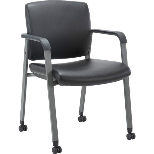 Lorell LLR30951 Healthcare Upholstery Guest Chair with Casters