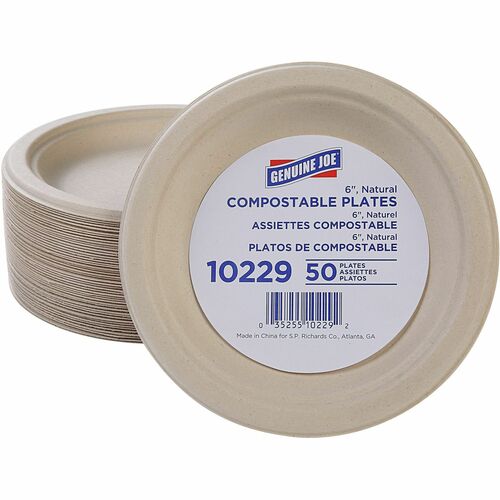 Genuine Joe GJO10229 6" Compostable Plates