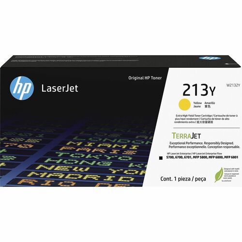 HP HEWW2132Y 213Y Original Laser Toner Cartridge - Yellow - 1 Each