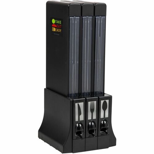 Mind Reader EMSCUTDISPBK 3-Compartment Utensil Dispenser Organizer