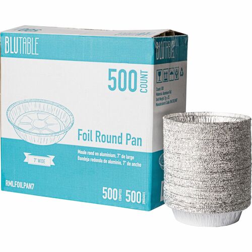 BluTable RMLFOILPAN7 7" Round Foil Pans