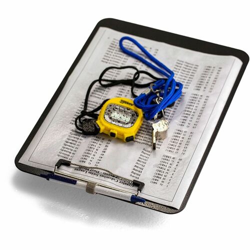 Officemate OIC83075 Low Profile Recycled Plastic Letter Size Clipboard w Pen Holder Black