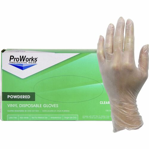 ProWorks HOSGLV103PL Vinyl Powdered Industrial Gloves