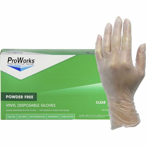 ProWorks HOSGLV103FS Vinyl Powder-Free Industrial Gloves