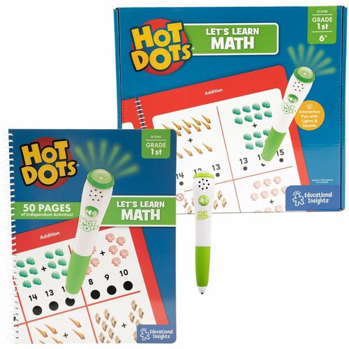 Educational Insights LRN2448 Let's Learn Math - 1st Grade Interactive Printed Book
