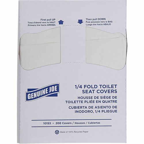 Genuine Joe GJO10153 Quarter-Fold Toilet Seat Covers
