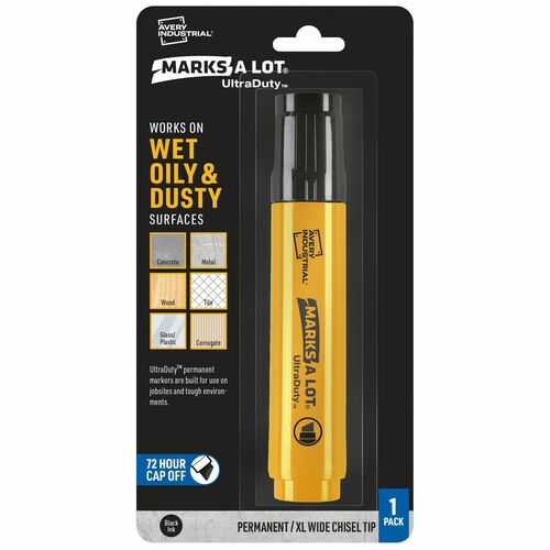 Avery® Marks A Lot AVE29865 Avery® Marks A Lot UltraDuty Markers, XL Wide Tip, 1 Black Marker (29865)