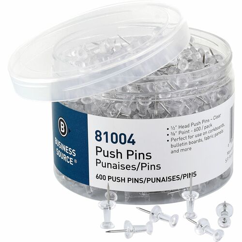 Business Source BSN81004 1/2" Head Pushpins