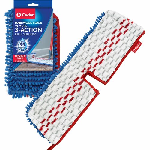 O-Cedar FHP170385 Hardwood Floor 'N More 3-Action Mop Refill