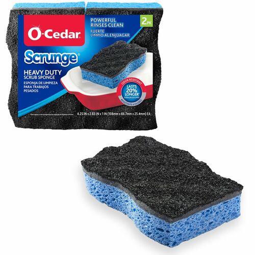 O-Cedar FHP148377 Scrunge Heavy-Duty Scrub Sponge